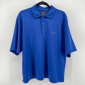 Greg Norman Mens Tasso Elba Golf Polo Shirt Blue Five Iron PlayDry L